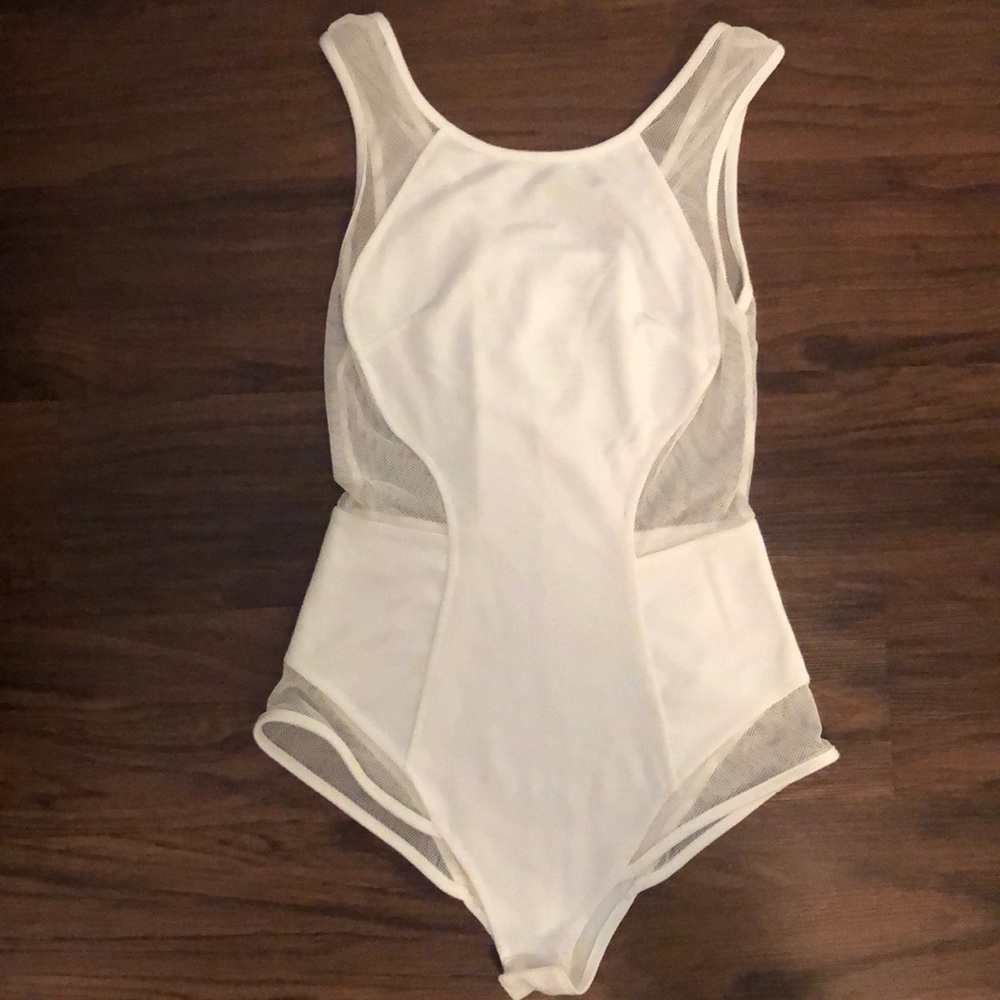 Tobi white mesh bodysuit
